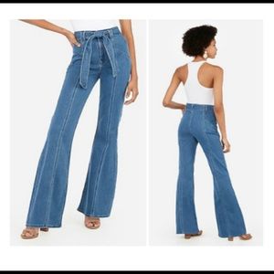 Express high waisted bell bottom jeans NWT